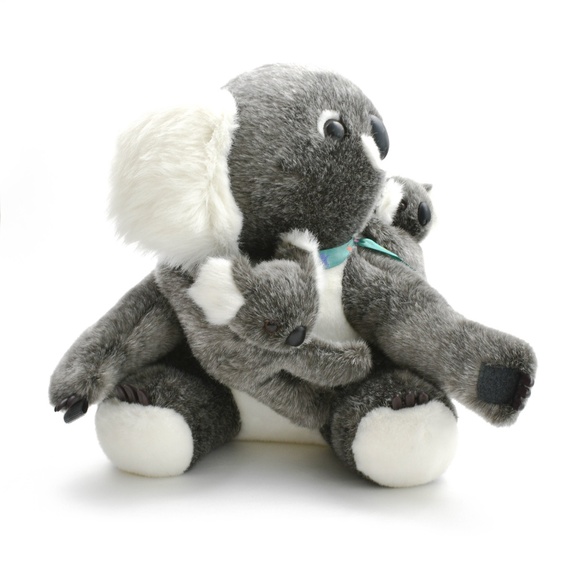 Koala Mom and 2 Babies Stuffed Animal Plush Toy - Picture 2 of 7